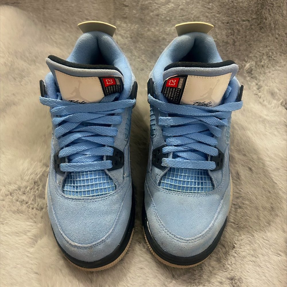 Pre-owned Nike Air Jordan 4 Retro 'University Blue' Grade School Size 5Y